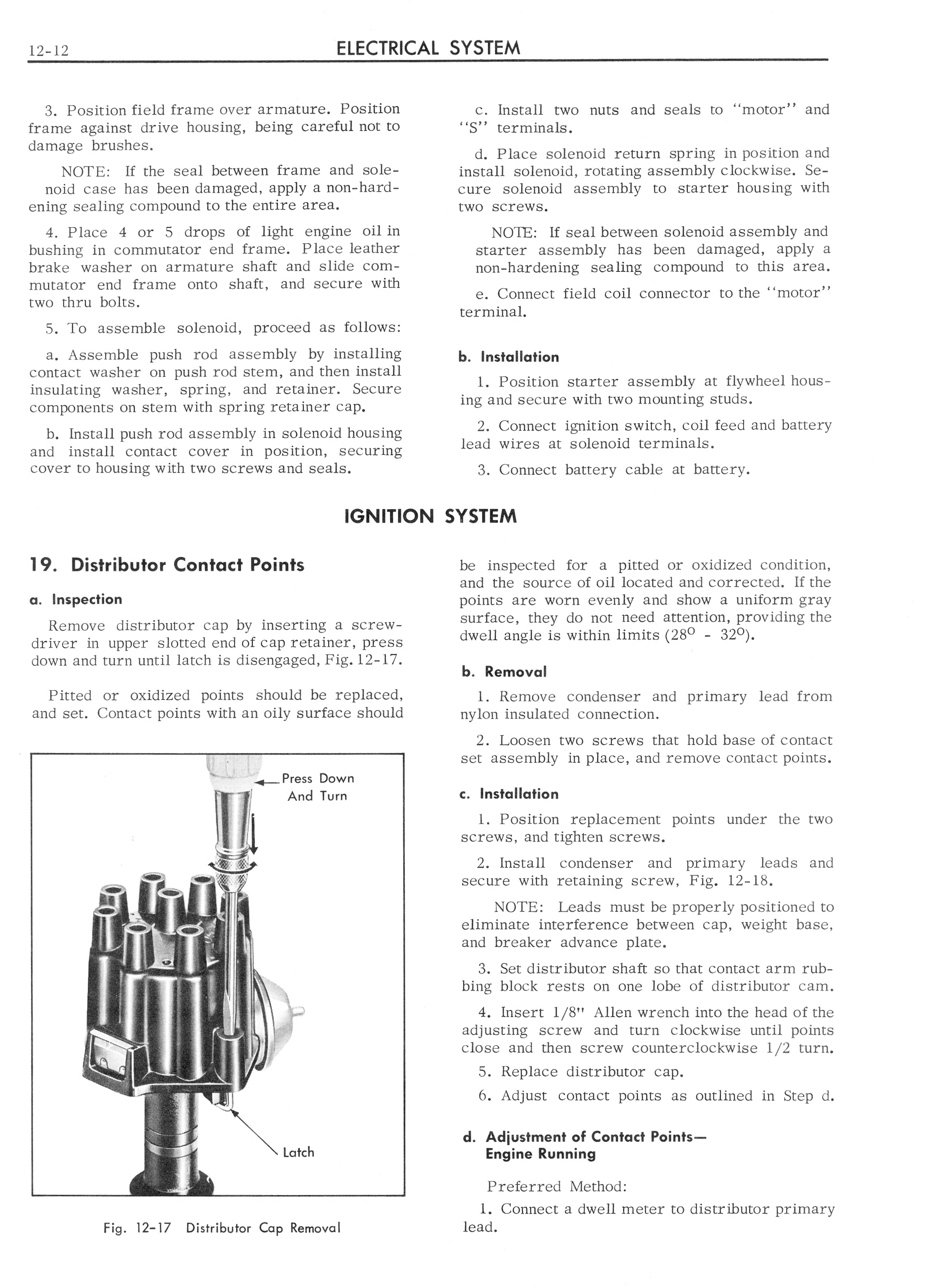 1962 Cadillac Shop Manual Electrical Page 12 of 62